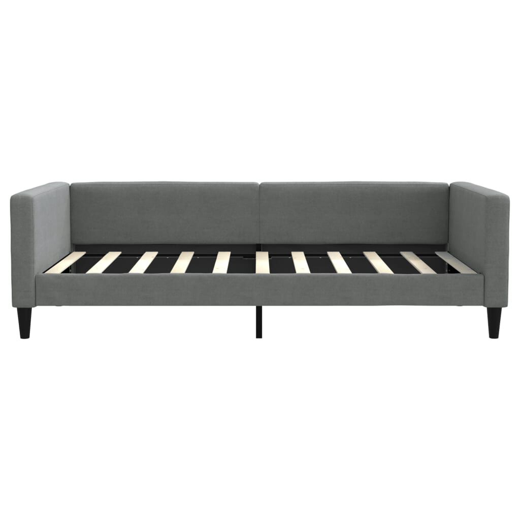 vidaXL Day Bed without Mattress Dark Grey 100x190 cm Fabric