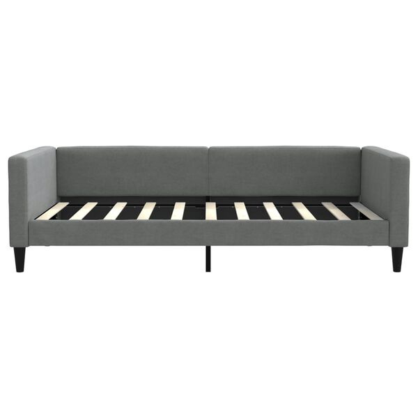 vidaXL Day Bed without Mattress Dark Grey 100x190 cm Fabric