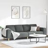 vidaXL Living Room Couch Dark Grey 250 x 77 x 76 cm Polyester