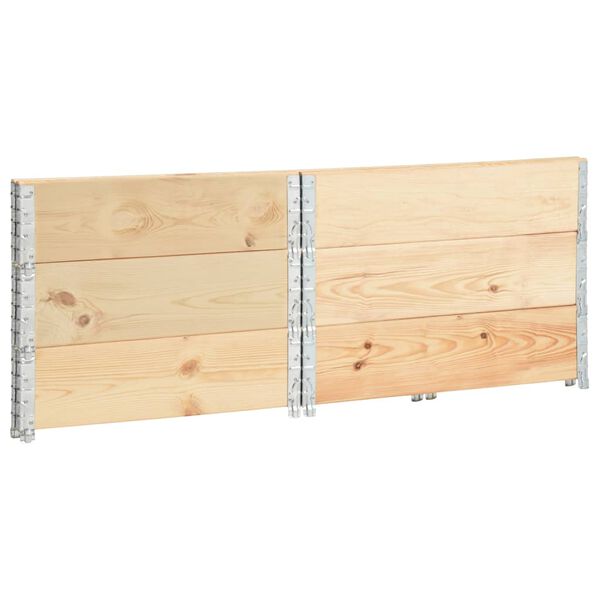 vidaXL Pallet Collars 3 pcs 100x100 cm Solid Pine Wood
