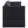 vidaXL Garden Bed with Cushion and Pillow Poly Rattan Black