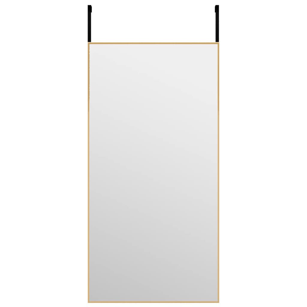 vidaXL Door Mirror Gold 40x80 cm Glass and Aluminium