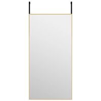 vidaXL Door Mirror Gold 40x80 cm Glass and Aluminium