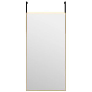 vidaXL Door Mirror Gold 40x80 cm Glass and Aluminium