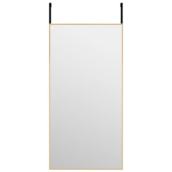vidaXL Door Mirror Gold 40x80 cm Glass and Aluminium