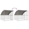 vidaXL Chicken Cage 2 pcs Silver 400 x 200 x 200 cm Steel and PE
