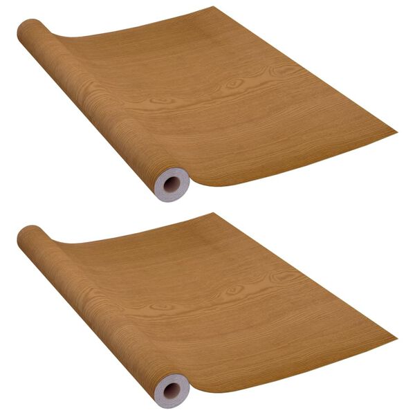 vidaXL Self-adhesive Door Films 2 pcs Light Oak 210x90 cm PVC