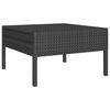 vidaXL 3 Piece Garden Lounge Set with Cushions Poly Rattan Black