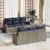 vidaXL Garden Sofa Set Grey 55 x 55 x 37 cm Poly Rattan