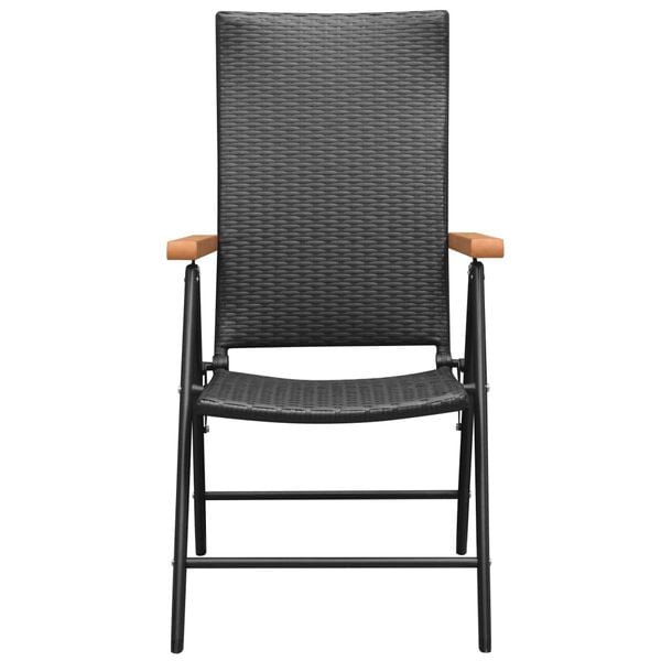 vidaXL 3 Piece Garden Dining Set Black and Brown