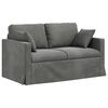 vidaXL Sofa Dark Grey 138 x 78 x 80 cm Velvet