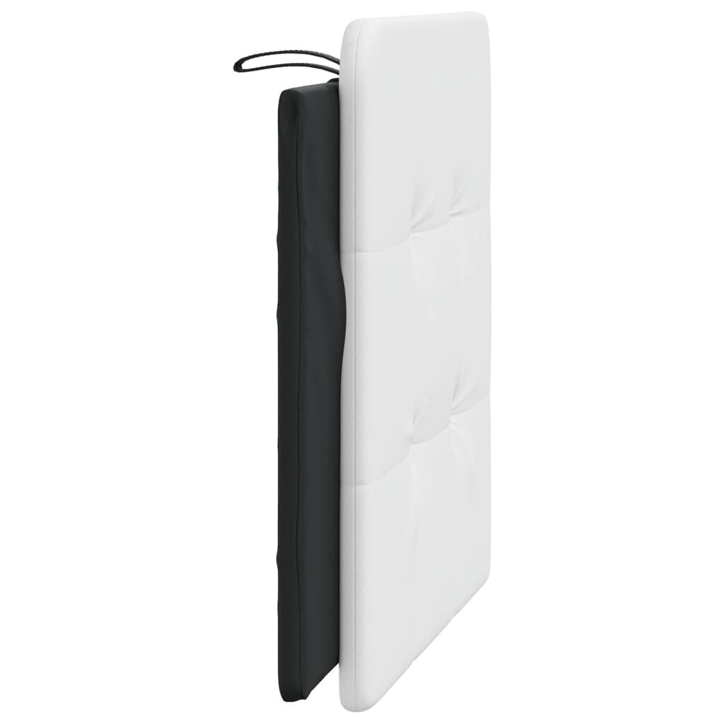 vidaXL Headboard Cushion "Zadar" White and Black 100 cm Faux Leather