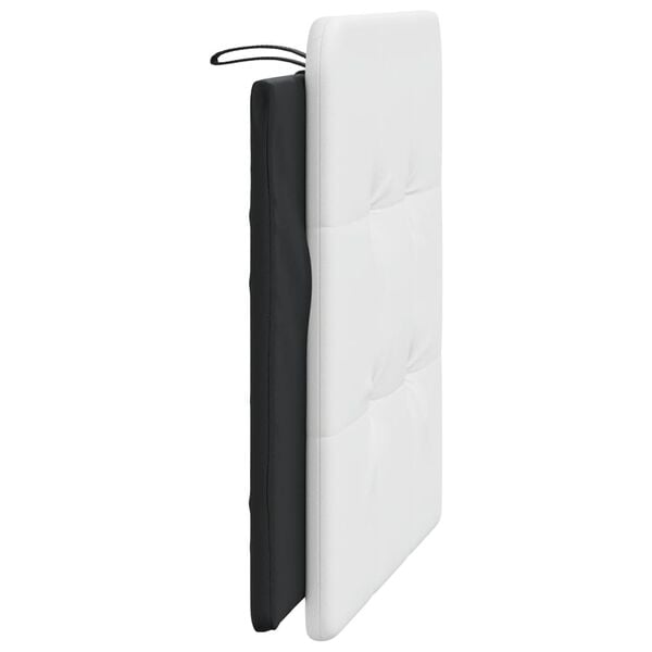 vidaXL Headboard Cushion "Zadar" White and Black 100 cm Faux Leather