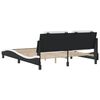 vidaXL Bed Frame without Mattress "Zadar" Black and White 152x203 cm Faux Leather