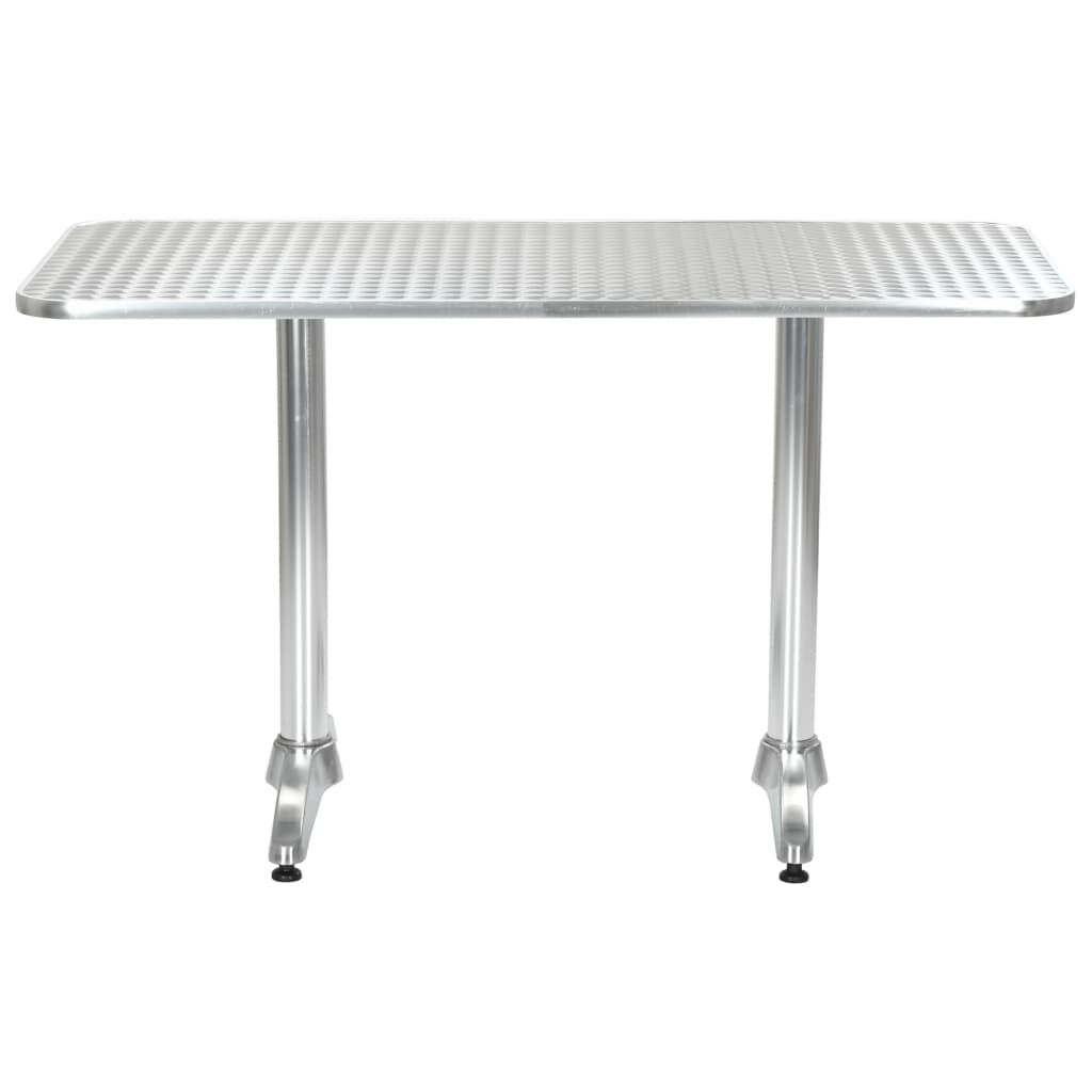 vidaXL 5 Piece Outdoor Dining Set Aluminium Silver