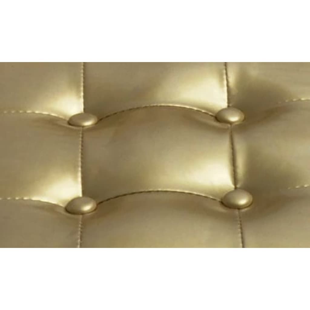 vidaXL Tub Chair with Footstool Gold Faux Leather