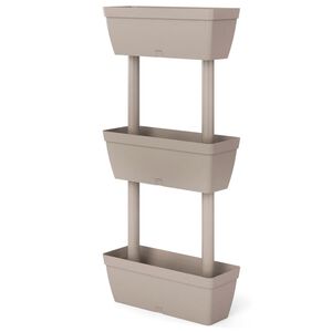 vidaXL Garden Planter 3 pcs 100 cm Taupe