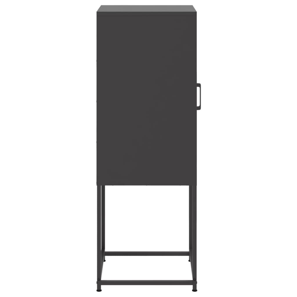 vidaXL Highboard Black 36x39x107 cm Steel