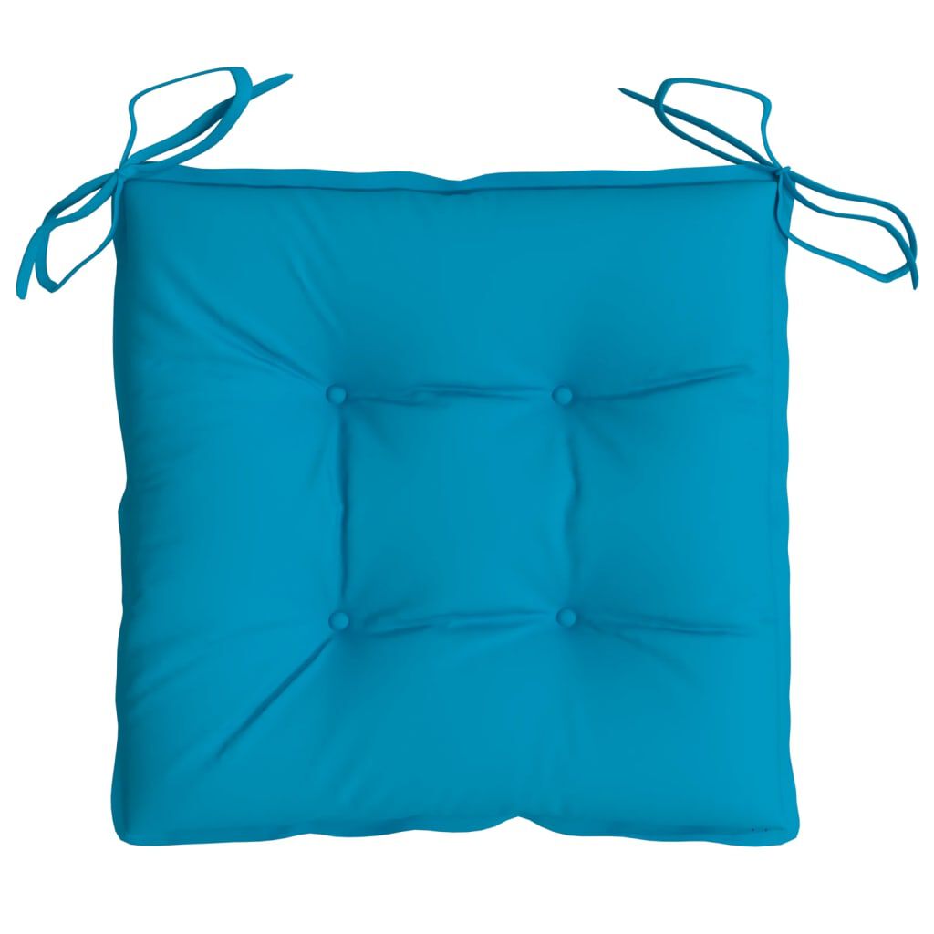 vidaXL Chair Cushions 4 pcs Light Blue 40x40x7 cm Oxford Fabric