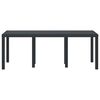 vidaXL Garden Dining Table Anthracite 200 x 100 x 73 cm Poly Rattan