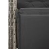 vidaXL 5 Piece Garden Dining Set with Cushions Grey Poly Rattan
