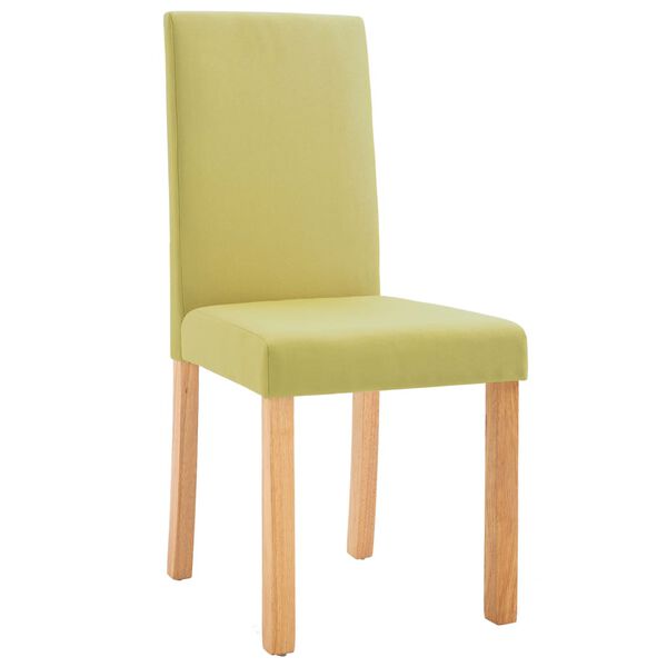 vidaXL Dining Chairs 6 pcs Green Fabric