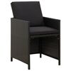 vidaXL Garden Chairs with Cushions 4 pcs Poly Rattan Black