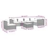 vidaXL 7 Piece Garden Lounge Set with Cushions Poly Rattan Brown