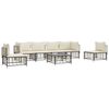 vidaXL 7 Piece Garden Lounge Set with Cushions Anthracite Poly Rattan