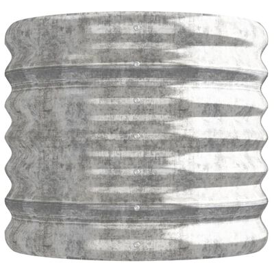 vidaXL Garden Raised Bed Powder-coated Steel 114x40x36 cm Silver