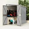 vidaXL Wall-mounted Garden Shed Grey 118x194x178 cm Galvanised Steel