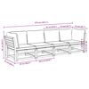 vidaXL 4 Piece Garden Lounge Set with Cushions Solid Wood Acacia