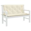 vidaXL Garden Bench Cushion Cream White 120x(50+50)x7cm Oxford Fabric