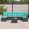vidaXL Sofa Set with Cushion 4 pcs Poly Rattan