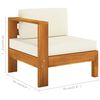vidaXL 6 Piece Garden Lounge Set with Cushions 100x60 cm Acacia Wood