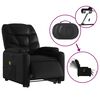 vidaXL Electric Stand up Massage Recliner Chair Black Faux Leather