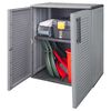 vidaXL Garden Storage Cabinet Grey and Black 68x37x84 cm PP