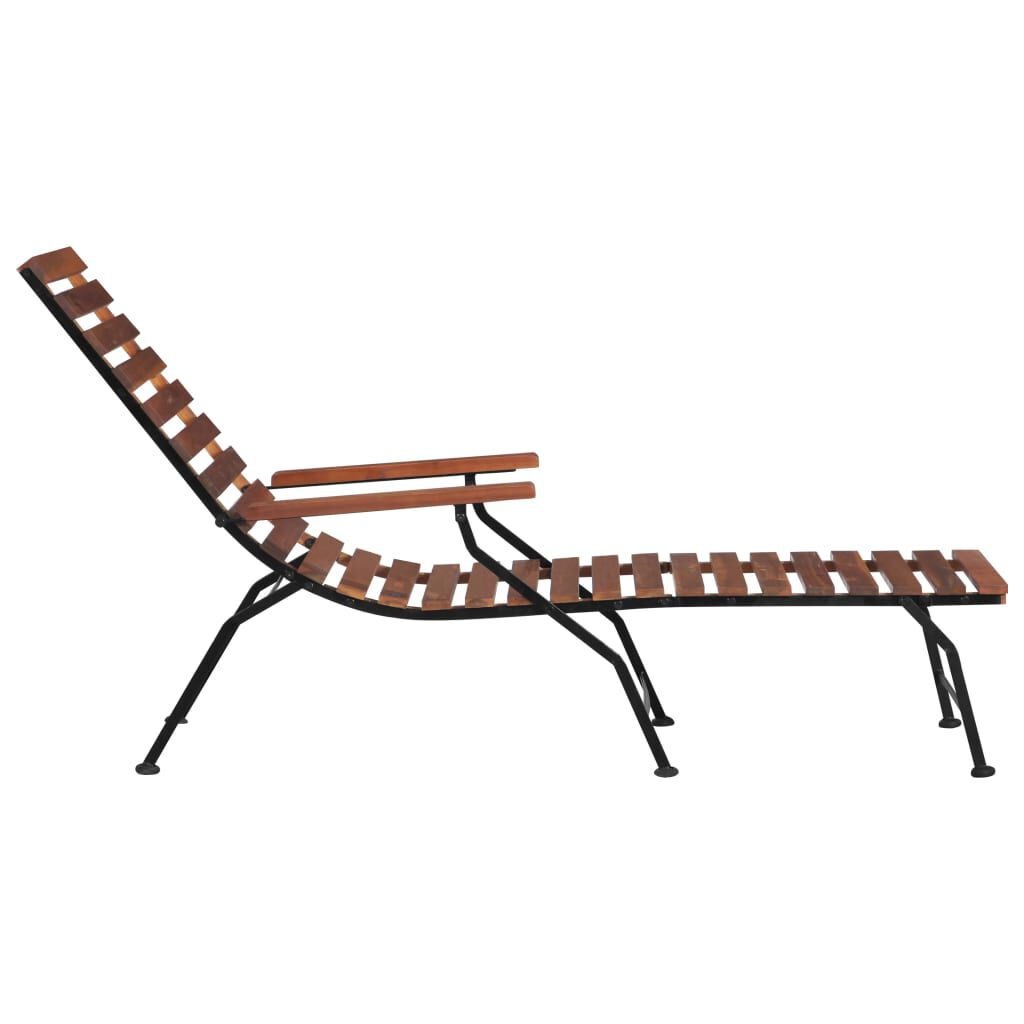 vidaXL Outdoor Deck Chair Solid Wood Acacia