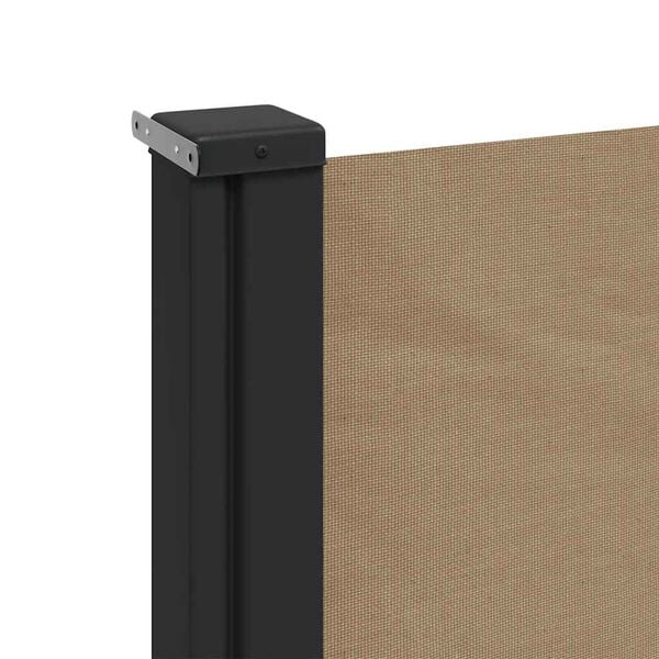 vidaXL Retractable Side Awning Taupe 180x600 cm