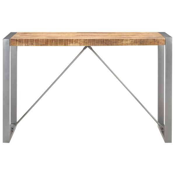 vidaXL Dining Table 120x60x75 cm Solid Rough Mango Wood