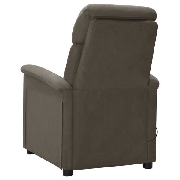 vidaXL Electric Massage Chair Dark Grey Faux Suede Leather