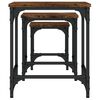 vidaXL Nesting Coffee Tables 3 pcs Smoked Oak Engineered Wood