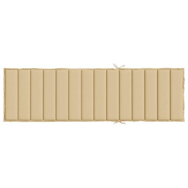 vidaXL Sun Lounger Cushion Melange Beige 200x50x4 cm Fabric