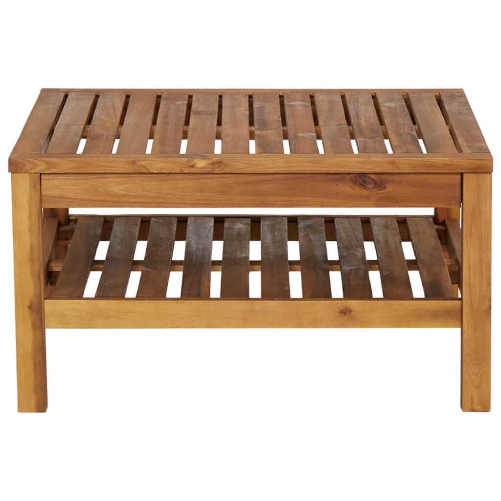 vidaXL 3 Piece Garden Lounge Set with Cream White Cushions Acacia Wood