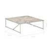 vidaXL Coffee Table 110x110x36 cm Solid Mango Wood