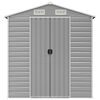 vidaXL Garden Shed Light Grey 191x130x198 cm Galvanised Steel