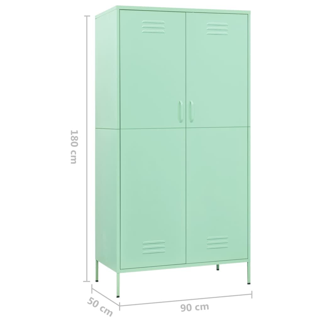 vidaXL Wardrobe Mint 90x50x180 cm Steel