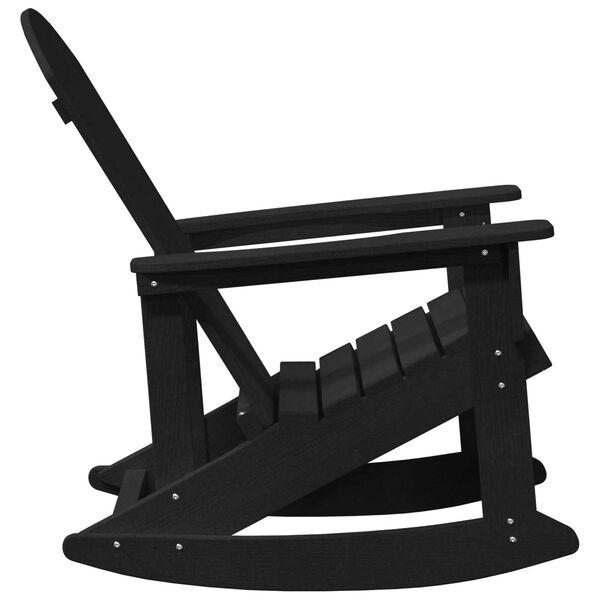 vidaXL Adirondack Rocking Chair Black 73.5x92x90 cm HDPE