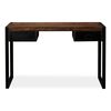 vidaXL Desk with 2 Drawers Solid Reclaimed Wood 120x50x76 cm