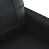 vidaXL 4 Piece Sofa Set with Pillows Black Faux Leather